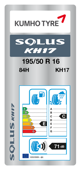 لاستیک کومهو 195/50R 16 گل SOLUS KH17